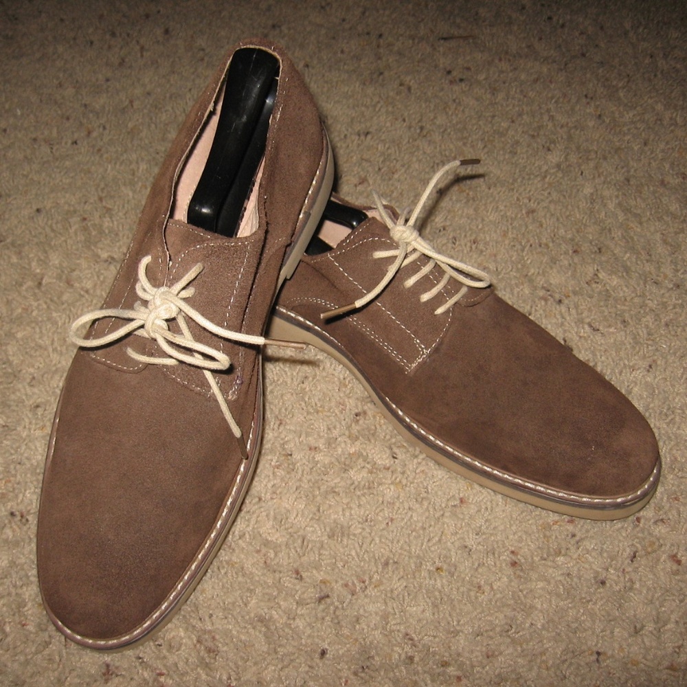 Asher Green Mens Suede Oxfords - Brown 8 1/2